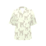 Little young goat pattern Women's All Over Print Hawaiian Shirt