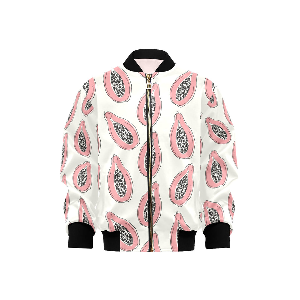 papaya pattern Kids' Boys' Girls' Bomber Jacket
