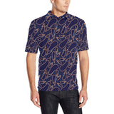 Eggplant Pattern Print Design 04 Men's All Over Print Polo Shirt