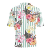 Colorful orchid flower pattern Men's All Over Print Polo Shirt