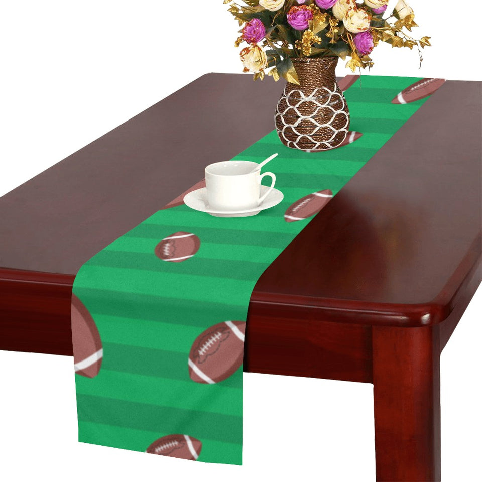American football ball field background Table Runner