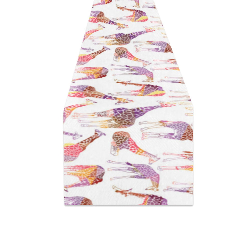 Giraffe Pattern Print Design 02 Table Runner