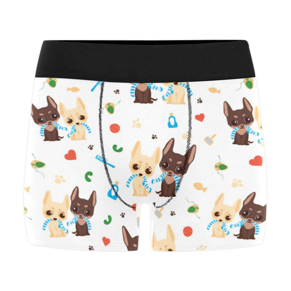 Cute Chihuahua dog pattern Men's All Over Print Boxer Briefs Men's Underwear