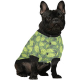 Hop pattern Hop cone background All Over Print Pet Dog Round Neck Fuzzy Shirt