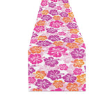 Hibiscus Pattern Print Design 01 Table Runner