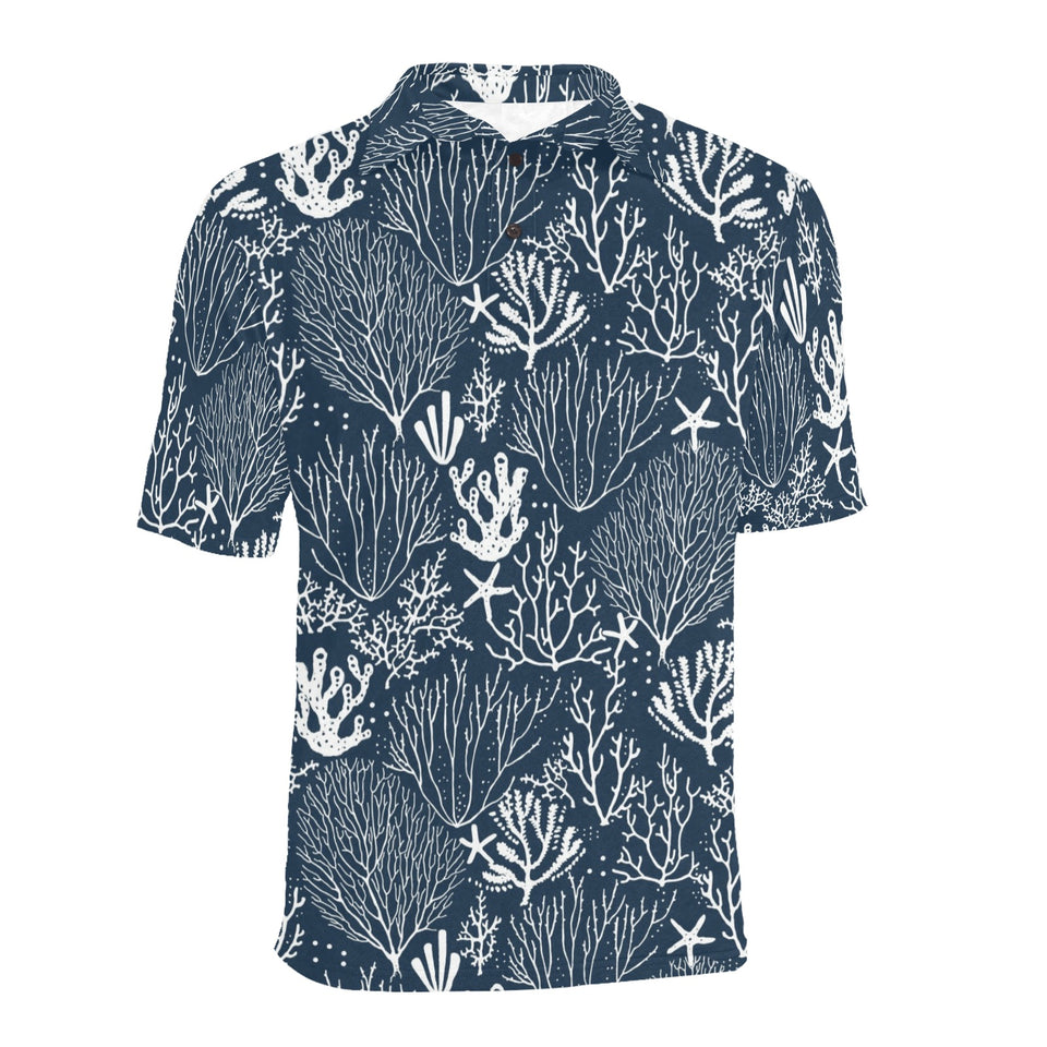 Coral Reef Pattern Print Design 05 Men's All Over Print Polo Shirt