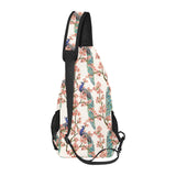 Peacock tropical flower pattern All Over Print Chest Bag