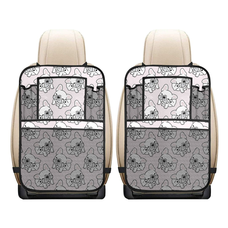 Cute french bulldog pattern Car Seat Back Organizer