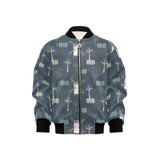 windmill tree pattern Kids' Boys' Girls' Bomber Jacket