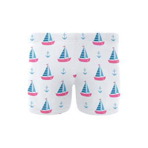 Sailboat anchor pattern Men's Swimming Trunks