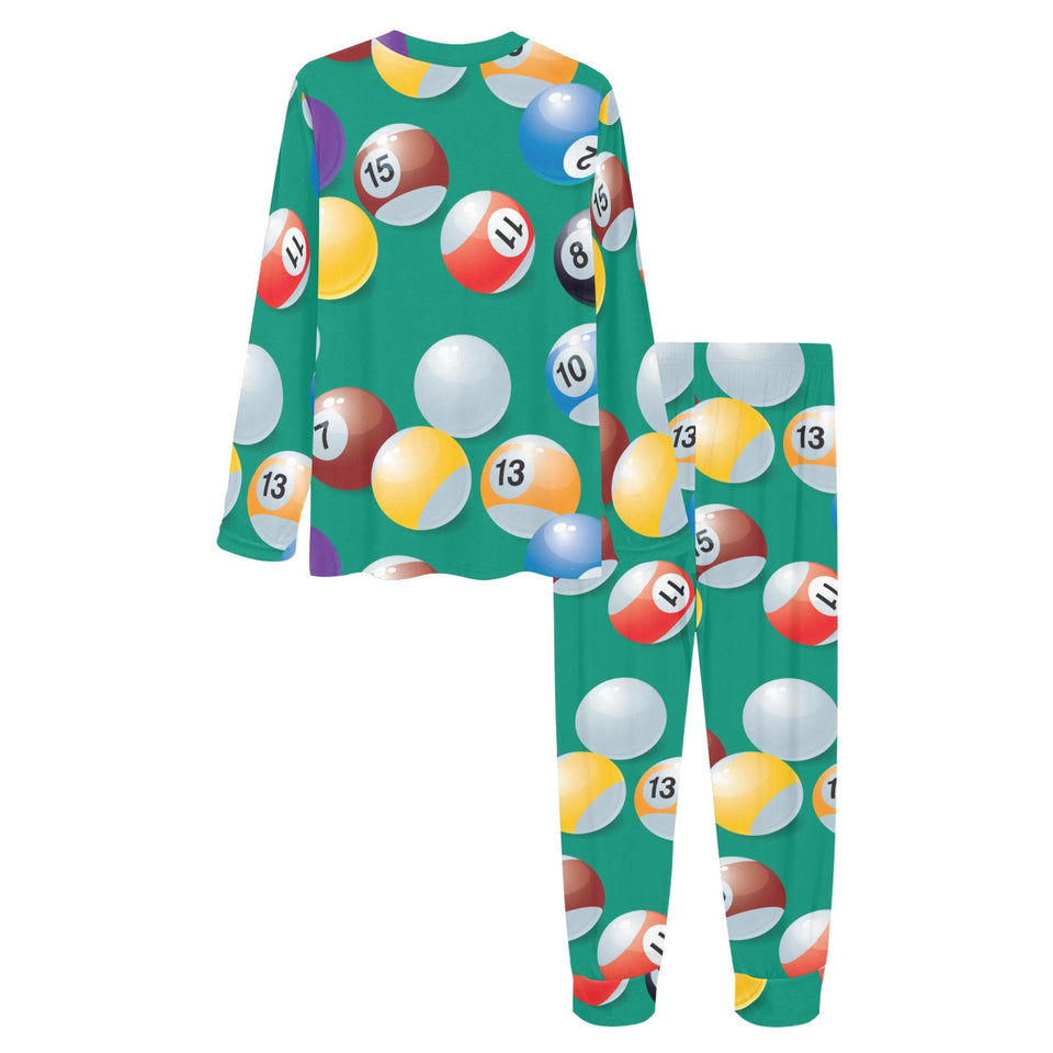 Billiard Ball Pattern Print Design 01 Women's All Over Print Pajama Set