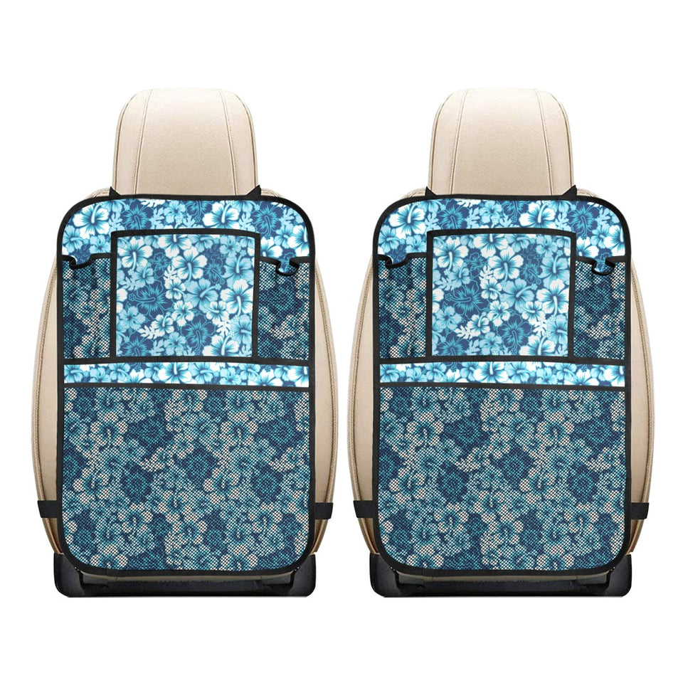 Hibiscus Pattern Print Design 03 Car Seat Back Organizer