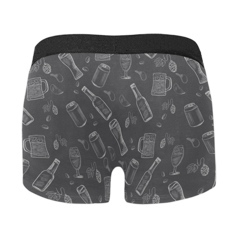 Beer hand drawn pattern Men's All Over Print Boxer Briefs Men's Underwear