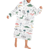Cute cartoon dinosaurs tree pattern Blanket Robe with Sleeves