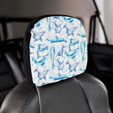 Watercolor dolphin pattern Car Headrest Cover