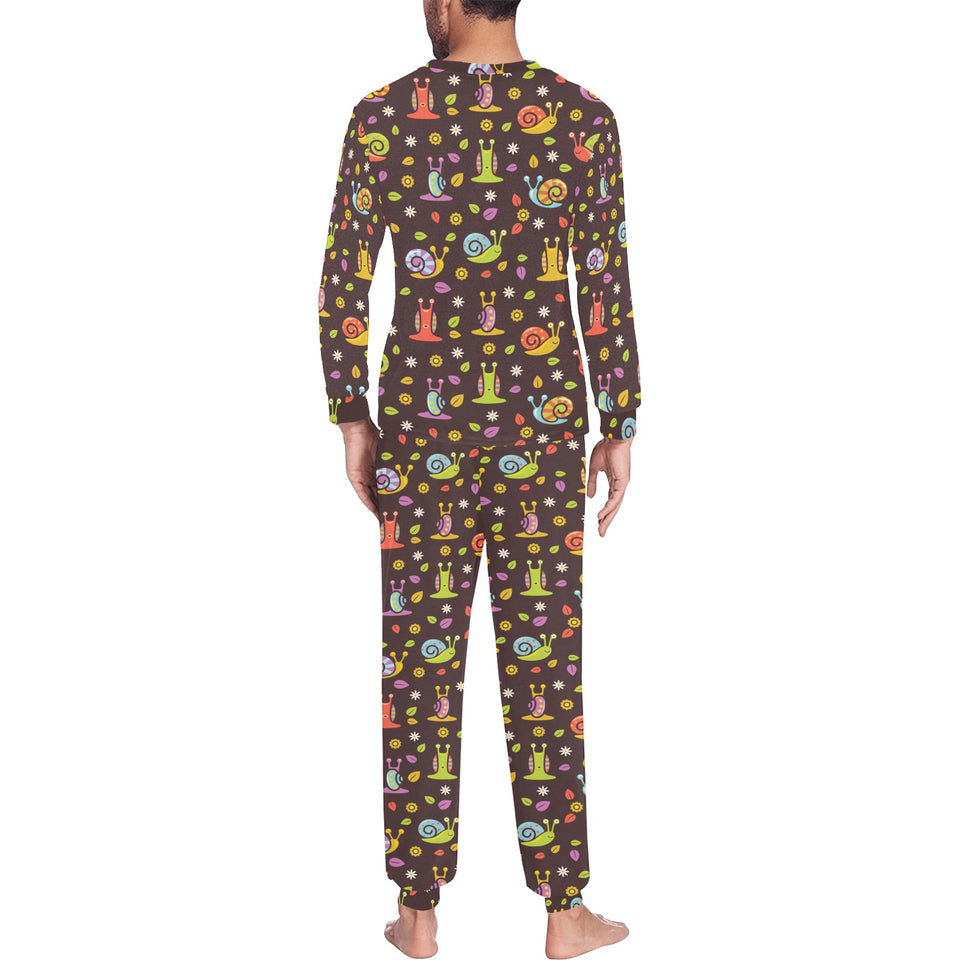 Snail Pattern Print Design 02 Men's All Over Print Pajama