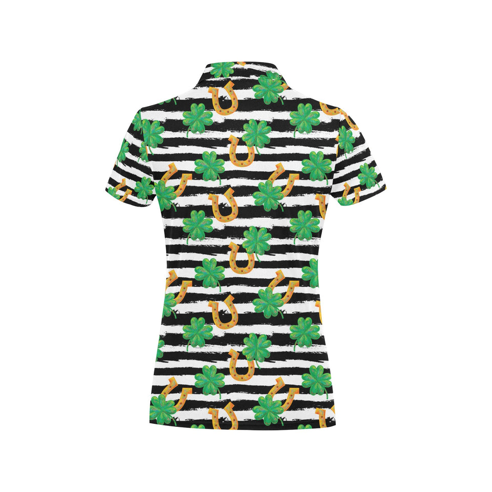 Horseshoes Pattern Print Design 01 Women's All Over Print Polo Shirt