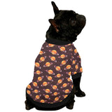 Hamburger Pattern Print Design 05 All Over Print Pet Dog Round Neck Fuzzy Shirt