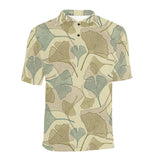 Ginkgo leaves design pattern Men's All Over Print Polo Shirt