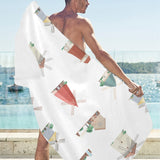 windmill design pattern Beach Towel