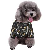saxophone design pattern All Over Print Pet Dog Round Neck Fuzzy Shirt