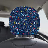 Music Notes Pattern Print Design 03 Car Headrest Cover