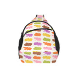 Hippopotamus Pattern Print Design 01 All Over Print Chest Bag
