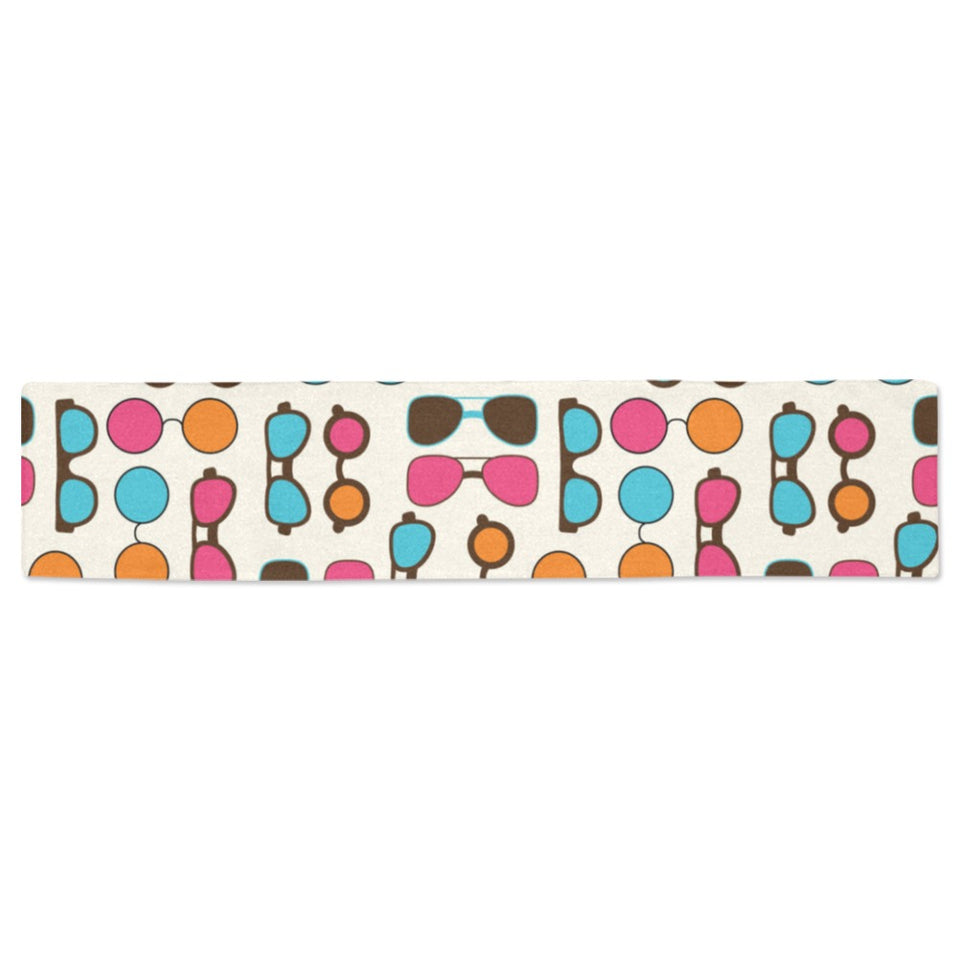 Sun Glasses Pattern Print Design 03 Table Runner