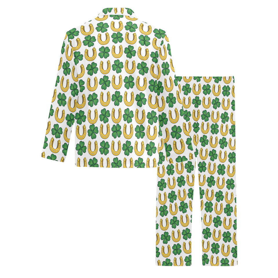 Horseshoes Pattern Print Design 04 Men's Long Pajama Set