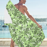 Canabis Marijuana Weed Pattern Print Design 01 Beach Towel