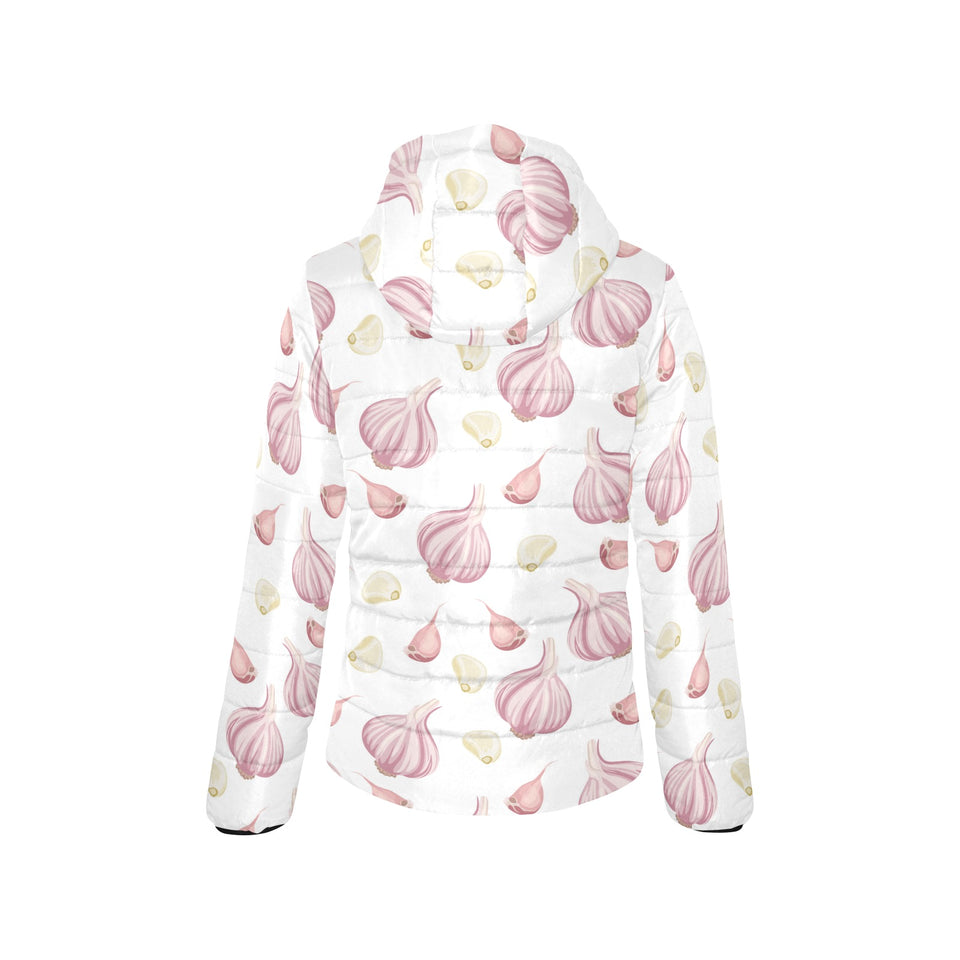 Garlic pattern Women's Padded Hooded Jacket