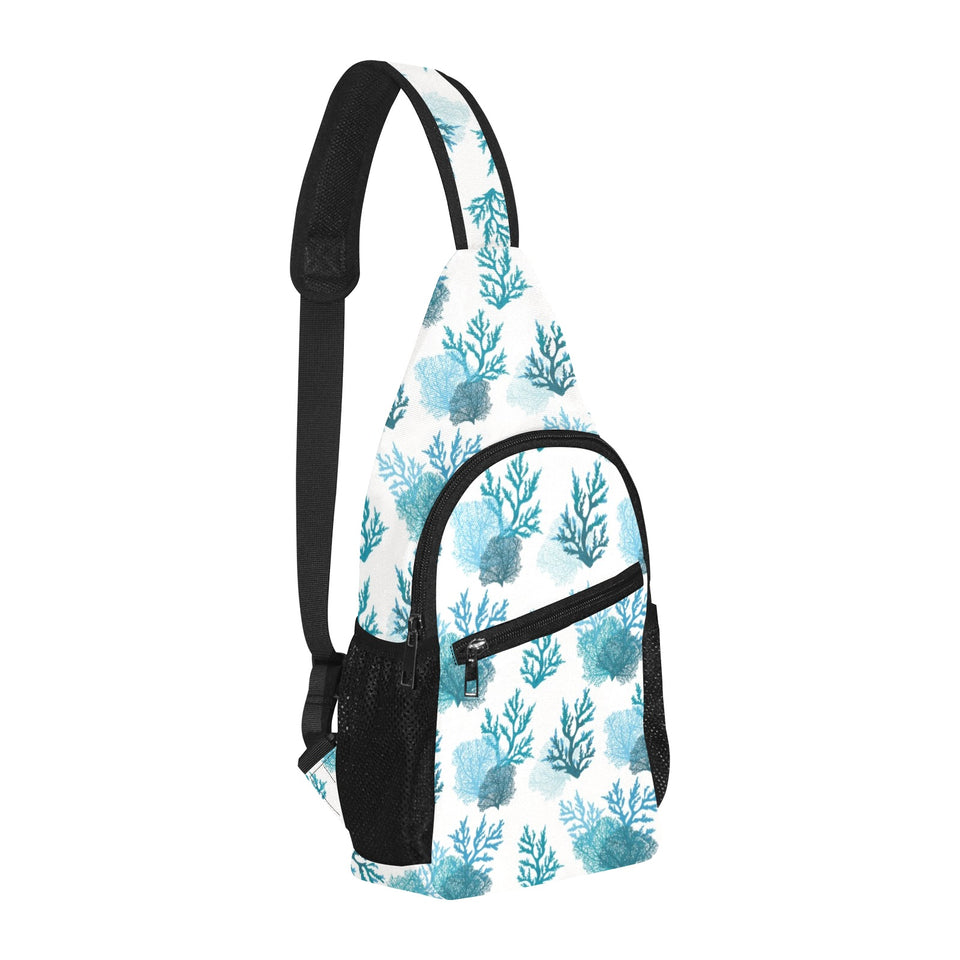 Coral Reef Pattern Print Design 04 All Over Print Chest Bag