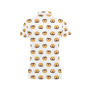 Pretzels Pattern Print Design 02 Women's All Over Print Polo Shirt