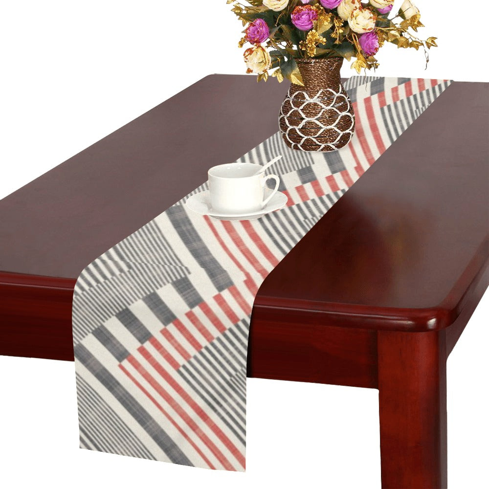 zigzag chevron striped pattern Table Runner