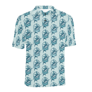 Swordfish Pattern Print Design 05 Men's All Over Print Polo Shirt