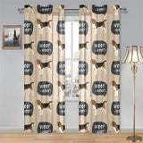Beagle pattern Gauze Curtain