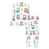 Cute owl pattern Women's All Over Print Pajama Set