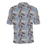 Skate Board Pattern Print Design 03 Men's All Over Print Polo Shirt