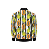 papaya design pattern Kids' Boys' Girls' Bomber Jacket