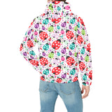 Ladybug Pattern Print Design 03 Men's Padded Hooded Jacket