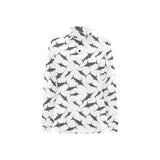 Swordfish Pattern Print Design 04 Women's Long Sleeve Polo Shirt