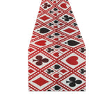 Casino Cards Suits Pattern Print Design 03 Table Runner