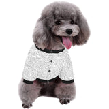 Cartoon hand drawn ice cream black white All Over Print Pet Dog Round Neck Fuzzy Shirt