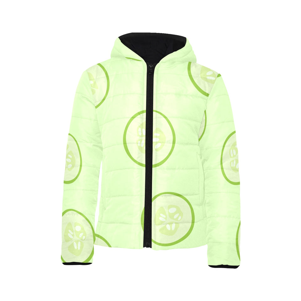 Cucumber pattern Kids' Boys' Girls' Padded Hooded Jacket