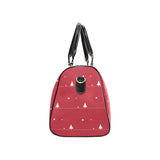 Christmas tree star snow red background Travel Bag