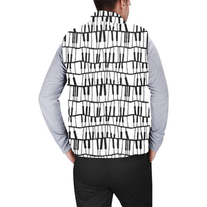 Piano Pattern Print Design 03 Men's Padded Vest