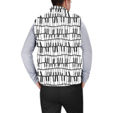 Piano Pattern Print Design 03 Men's Padded Vest