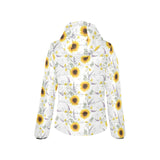beautiful sunflowers pattern Women's Padded Hooded Jacket