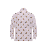 Yorkshire Terrier Pattern Print Design 02 Men's Long Sleeve Polo Shirt