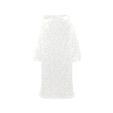 arabic white pattern Blanket Robe with Sleeves